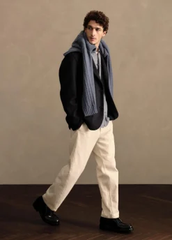 Aran Cable Wool Crew Neck Sweater