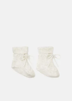 Baby Cashmere Cable Booties