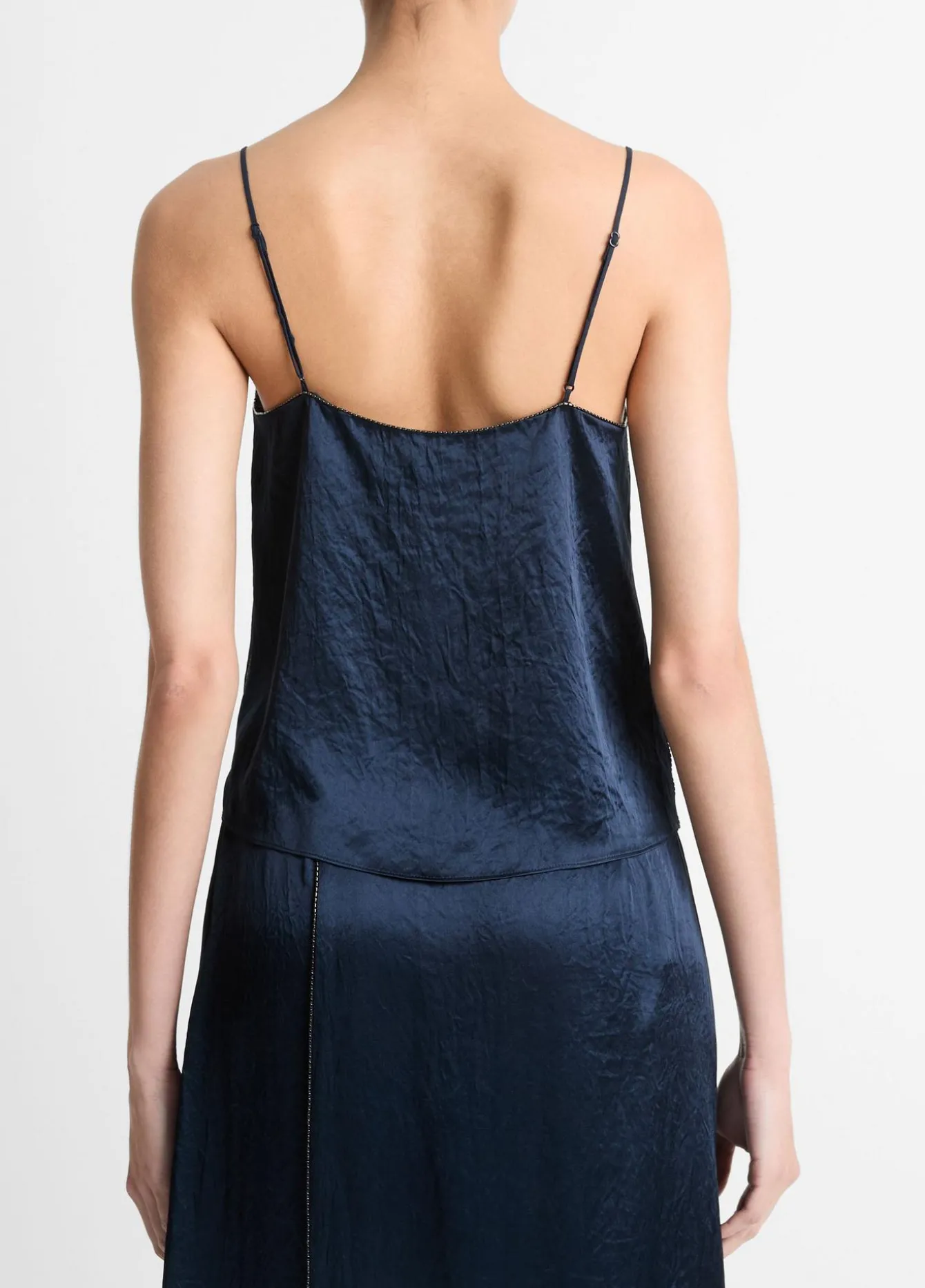 Beaded-Border Satin Camisole