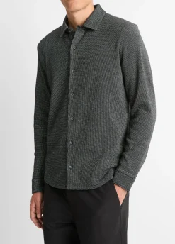 Birdseye Pima Cotton Button-Down Shirt