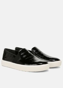 Blair Croc-Embossed Leather Sneaker
