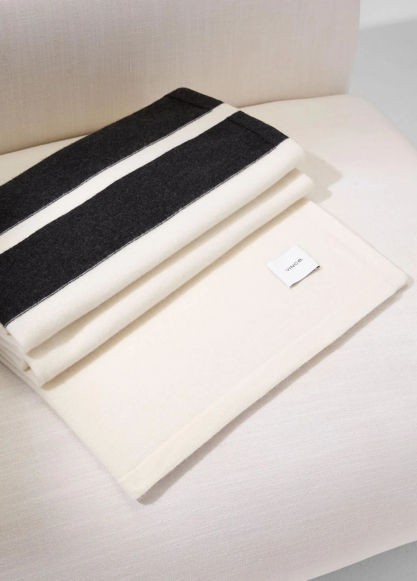 Cashmere Jersey Stripe Throw