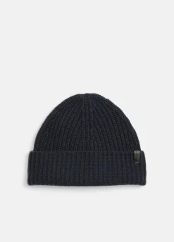 Cashmere Shaker-Stitch Beanie