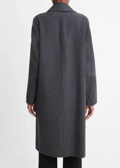 Classic Wool-Blend Straight Coat