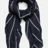 Cotton Gauze Awning Stripe Scarf