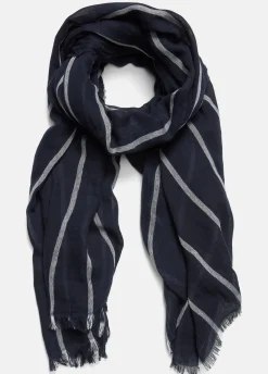 Cotton Gauze Awning Stripe Scarf