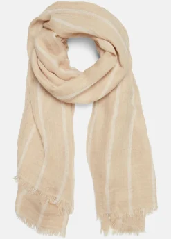 Cotton Gauze Awning Stripe Scarf