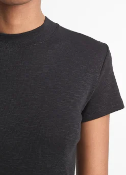 Cotton-Blend Cap-Sleeve T-Shirt