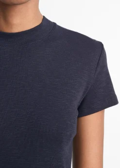 Cotton-Blend Cap-Sleeve T-Shirt