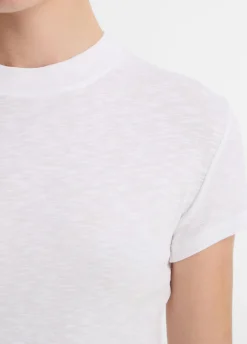 Cotton-Blend Cap-Sleeve T-Shirt