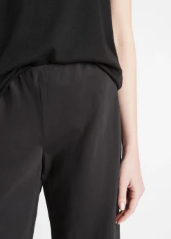Cotton-Blend High-Waist Bias Pant