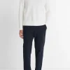 Craftsman-Rib Cotton-Cashmere Johnny-Collar Sweater