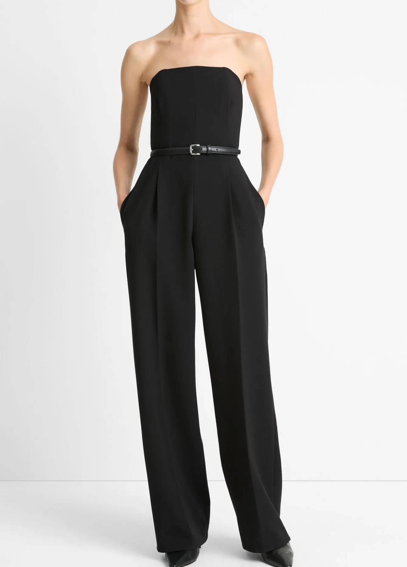 Crepe Strapless Jumpsuit
