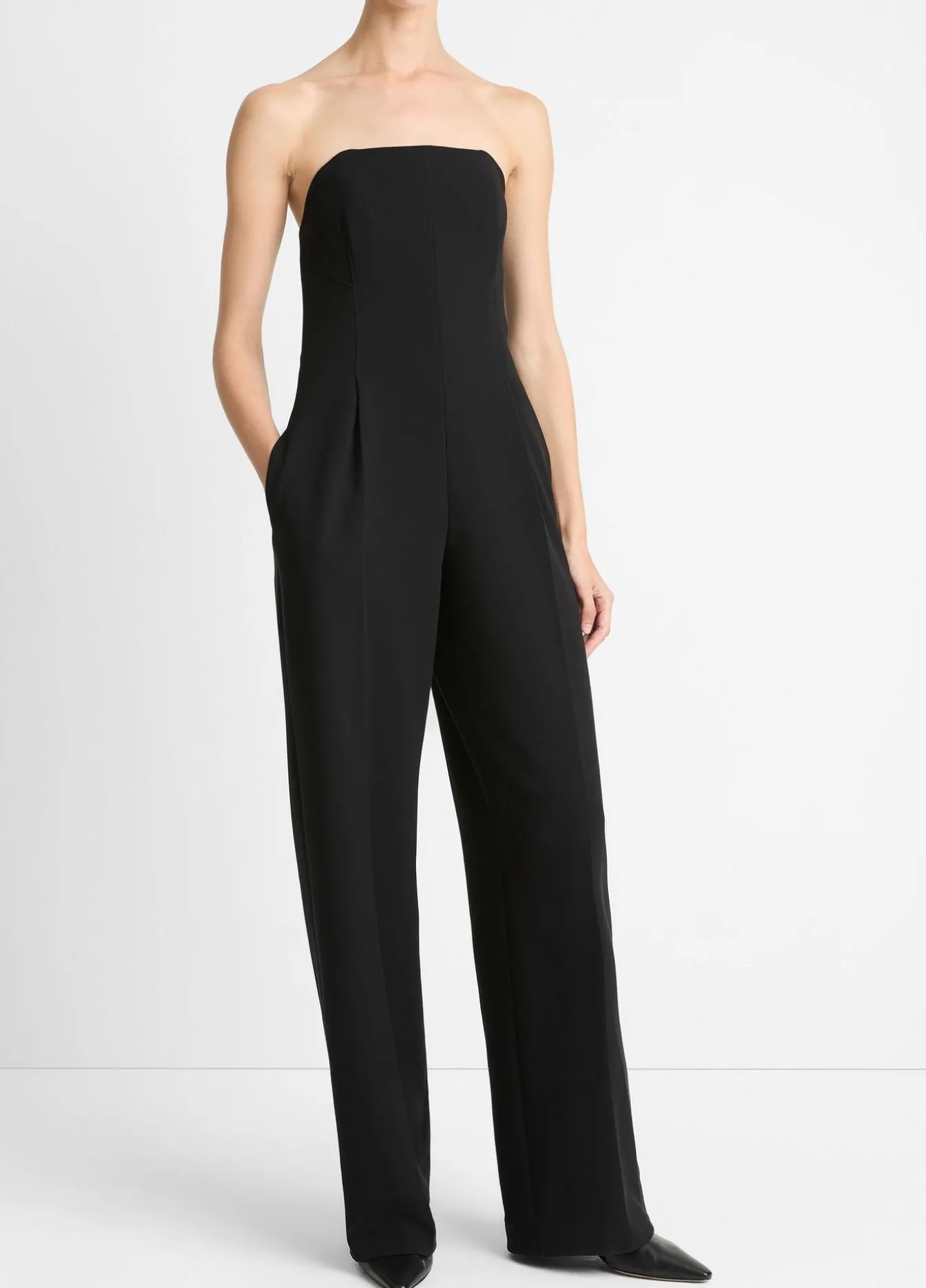 Crepe Strapless Jumpsuit