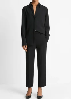 Crepe Tapered Pull-On Pant
