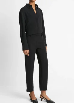 Crepe Tapered Pull-On Pant