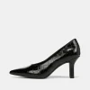 Diane Croc-Embossed Leather Pump