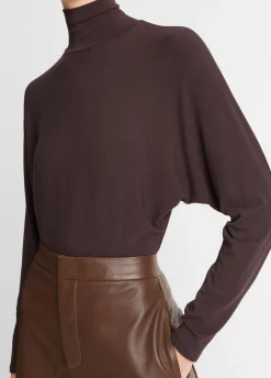 Dolman-Sleeve Turtleneck Bodysuit