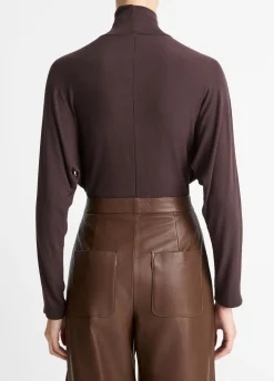 Dolman-Sleeve Turtleneck Bodysuit