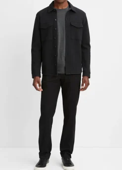 Double-Knit Cotton-Blend Piqué Shirt Jacket
