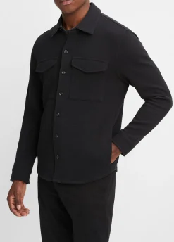 Double-Knit Cotton-Blend Piqué Shirt Jacket