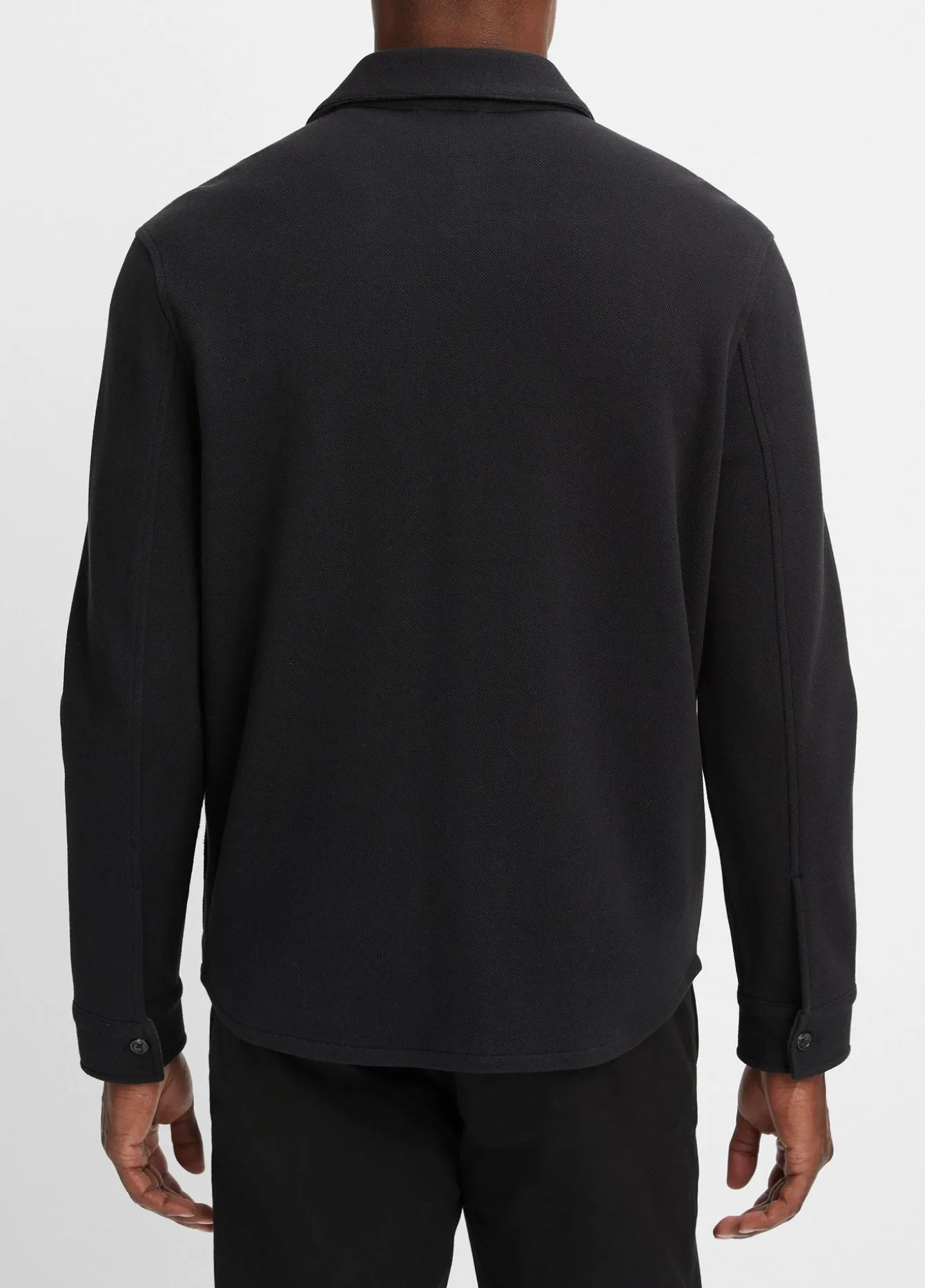 Double-Knit Cotton-Blend Piqué Shirt Jacket