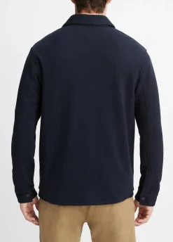 Double-Knit Cotton-Blend Piqué Shirt Jacket