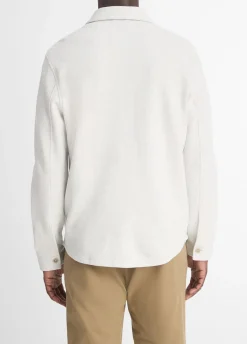 Double-Knit Cotton-Blend Piqué Shirt Jacket