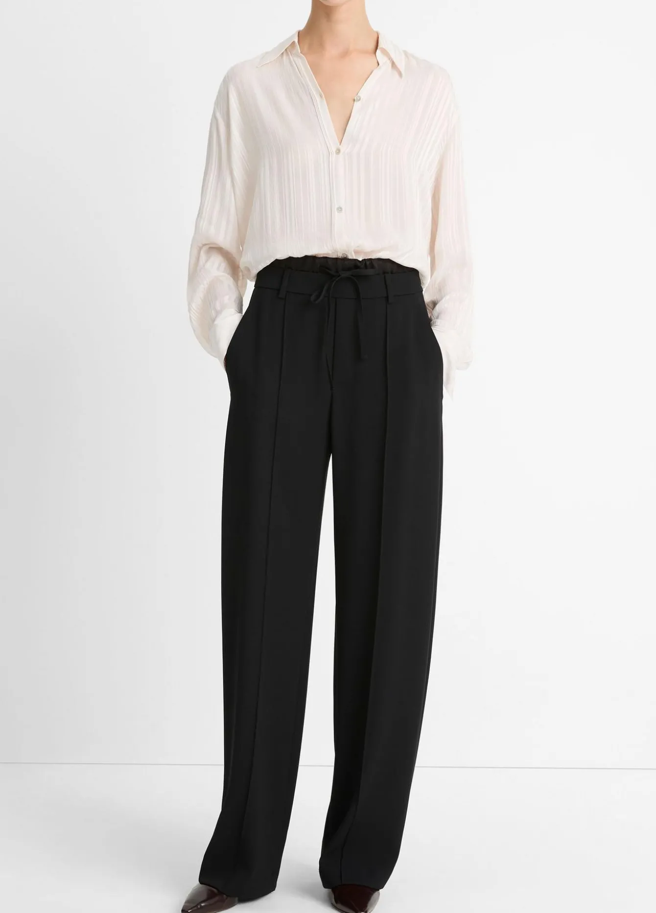 Double-Waistband Drawstring Pant