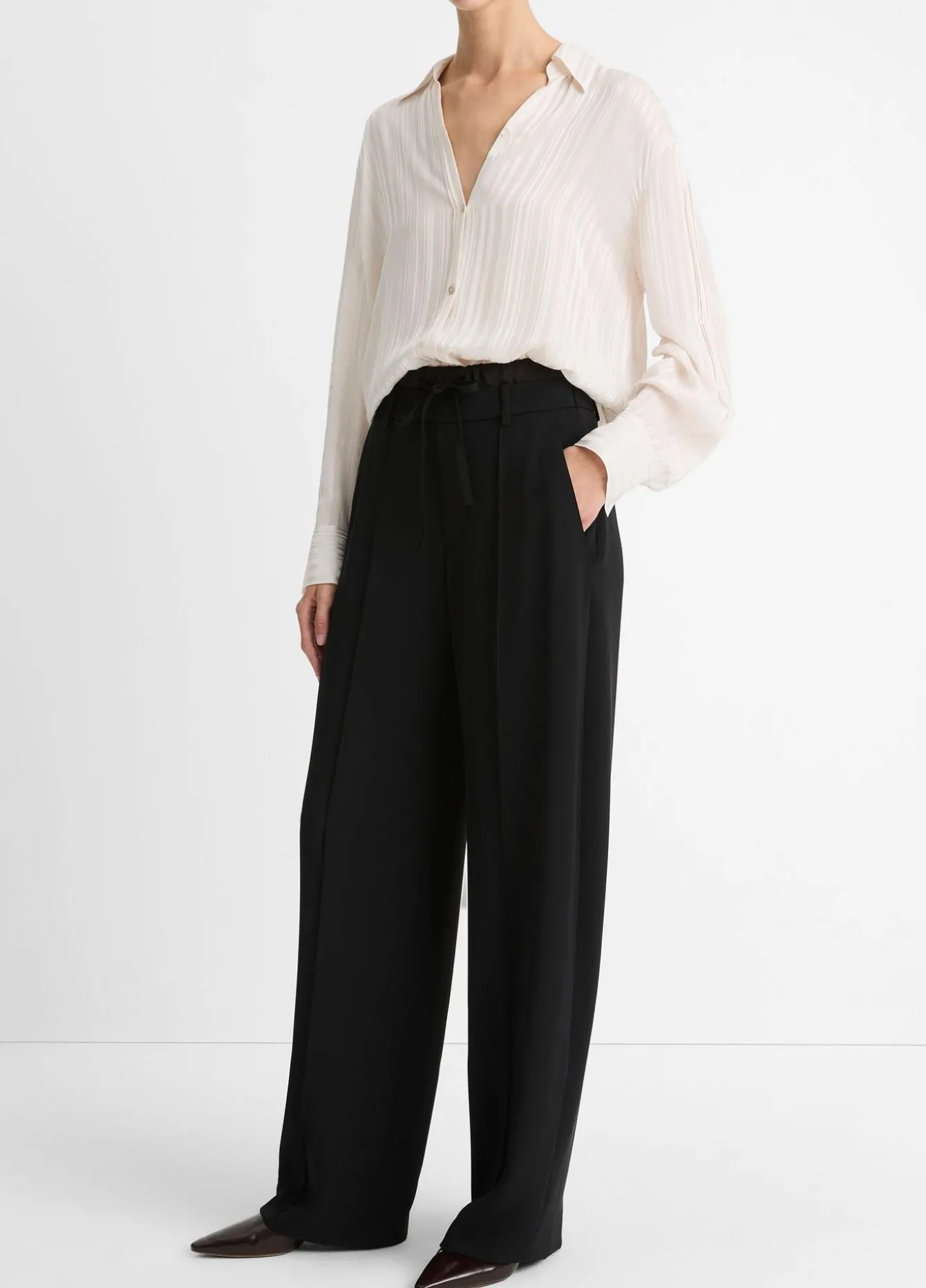 Double-Waistband Drawstring Pant