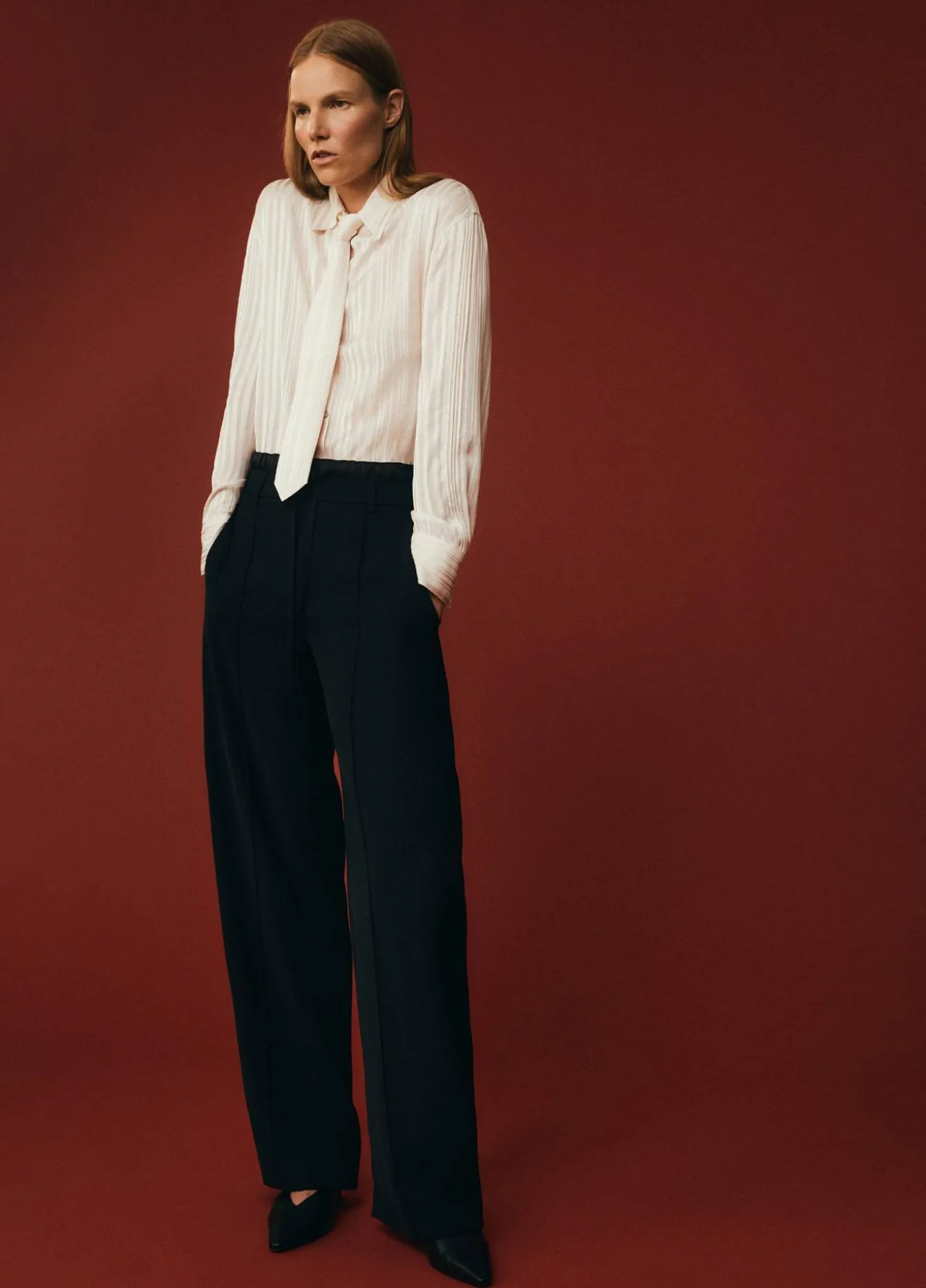 Double-Waistband Drawstring Pant