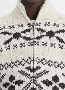 Fair Isle Wool-Blend Full-Zip Sweater