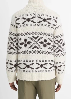 Fair Isle Wool-Blend Full-Zip Sweater