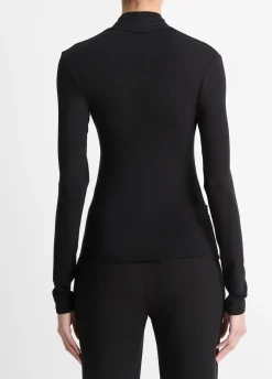 Fixed Wrap Long-Sleeve Top