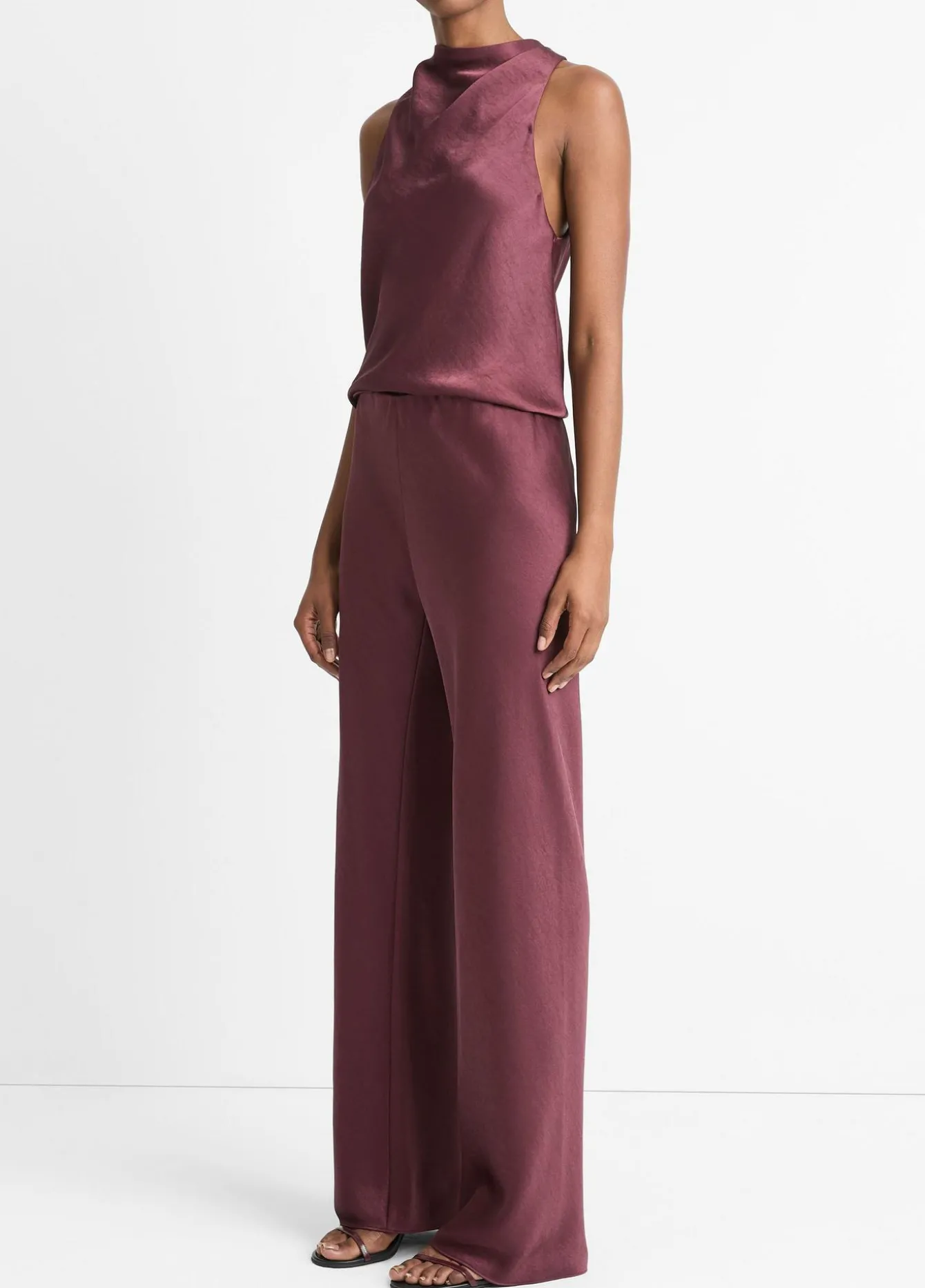Fluid Satin Bias Pant