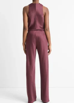 Fluid Satin Bias Pant