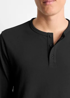 Garment Dye Cotton Long-Sleeve Henley