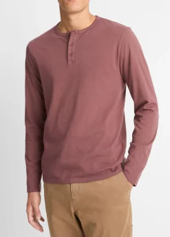 Garment Dye Cotton Long-Sleeve Henley