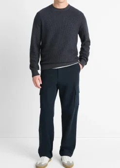 Geo-Jacquard Wool-Blend Crew Neck Sweater