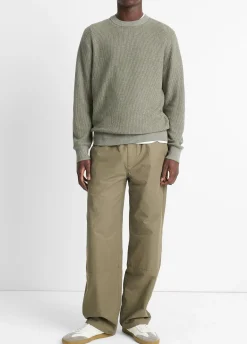 Geo-Jacquard Wool-Blend Crew Neck Sweater