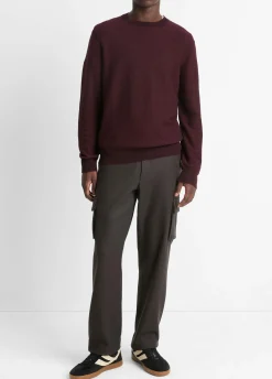Geo-Jacquard Wool-Blend Crew Neck Sweater