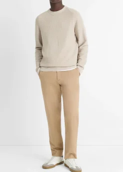 Geo-Jacquard Wool-Blend Crew Neck Sweater