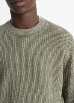 Geo-Jacquard Wool-Blend Crew Neck Sweater
