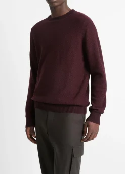 Geo-Jacquard Wool-Blend Crew Neck Sweater