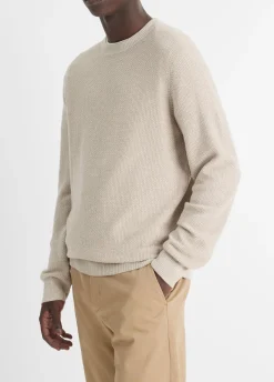 Geo-Jacquard Wool-Blend Crew Neck Sweater