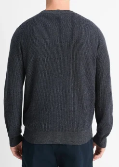 Geo-Jacquard Wool-Blend Crew Neck Sweater