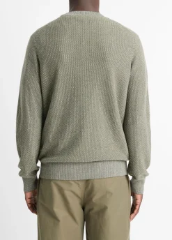Geo-Jacquard Wool-Blend Crew Neck Sweater