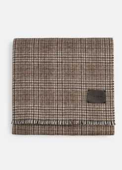 Glen Plaid Double-Face Cashmere Scarf