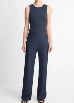 High-Waist Crepe Bias Pant