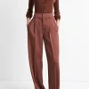 High-Waist Fluid Satin Wide-Leg Trouser